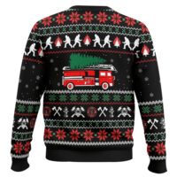 Hooktab Santa Firefighter Ugly Christmas Sweater