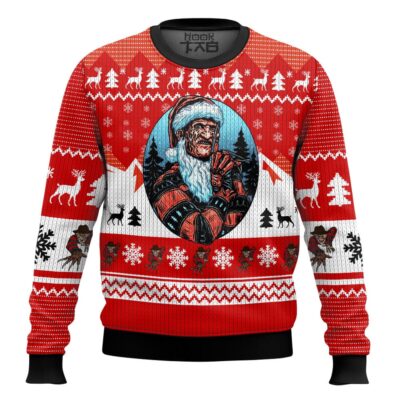 Santa Freddy Krueger A Nightmare On Elm Street Ugly Christmas Sweater
