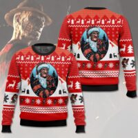 Hooktab Santa Freddy Krueger A Nightmare On Elm Street Ugly Christmas Sweater