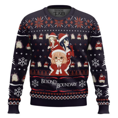 Santa Girls Beyond The Boundary Ugly Christmas Sweater