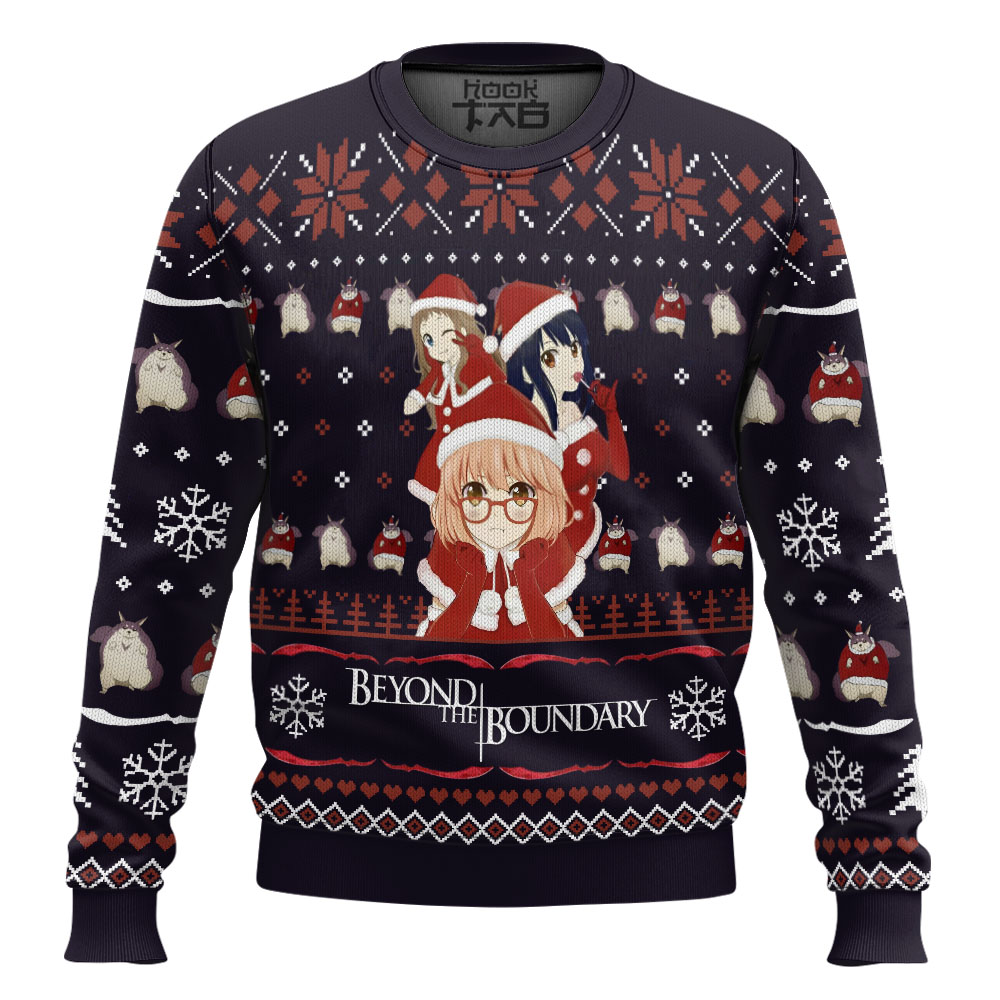 Hooktab Santa Girls Beyond The Boundary Ugly Christmas Sweater Hooktab Santa Girls Beyond The Boundary Ugly Christmas Sweater