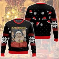 Hooktab Santa Home Malone Ugly Christmas Sweater