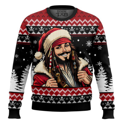 Santa Jack Pirates Of The Caribbean Ugly Christmas Sweater