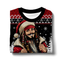 Hooktab Santa Jack Pirates Of The Caribbean Ugly Christmas Sweater