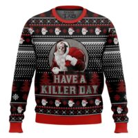 Hooktab Santa Jason Voorhees Have A Killer Day Ugly Christmas Sweater
