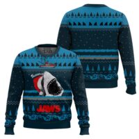 Hooktab Santa Jaws 1975 Ugly Christmas Sweater