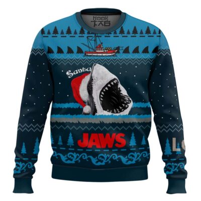 Santa Jaws 1975 Ugly Christmas Sweater