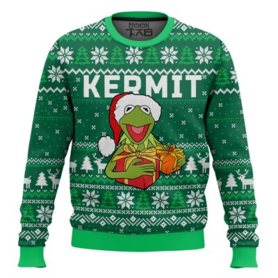 Santa Kermit The Muppet Show Ugly Christmas Sweater
