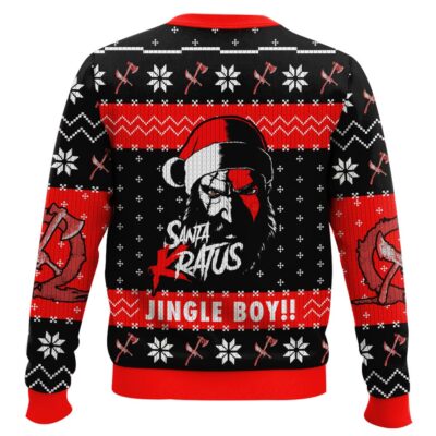 Hooktab Santa Kratus Jingle Boy God Of War Ugly Christmas Sweater