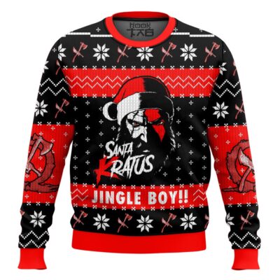 Santa Kratus Jingle Boy God Of War Ugly Christmas Sweater