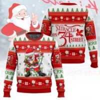 Hooktab Santa Kris Kringle Miracle On 34th Street Ugly Christmas Sweater