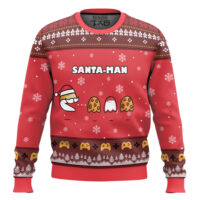 Hooktab Santa-man Pac-man Santa Ugly Christmas Sweater