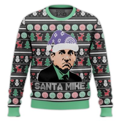 Santa Mike Scott The Office Ugly Christmas Sweater