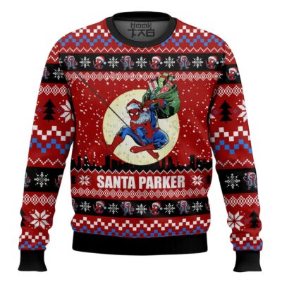 Santa Parker Spiderman Ugly Christmas Sweater