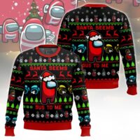 Hooktab Santa Seems Sus To Me Among Us Ugly Christmas Sweater