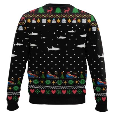 Hooktab Santa Shark Ho Ho Ho Ugly Christmas Sweater