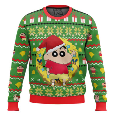 Santa Shinnosuke Crayon Shin-chan Ugly Christmas Sweater