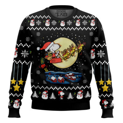 Santa Snoopy The Charlie Brown and Snoopy Show Ugly Christmas Sweater