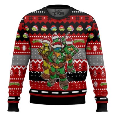 Santa Teenage Mutant Ninja Turtles Ugly Christmas Sweater