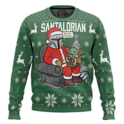 Santalorian Mandalorian Star Wars Ugly Christmas Sweater