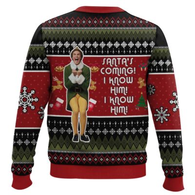 Hooktab Santa’s Coming Elf Ugly Christmas Sweater
