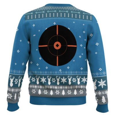 Hooktab Santa’s Reindeer Hunting Ugly Christmas Sweater