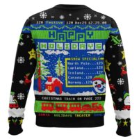 Hooktab Santa's Schedule Ugly Christmas Sweater