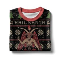 Hooktab Satan Claus Hail Santa Ugly Christmas Sweater