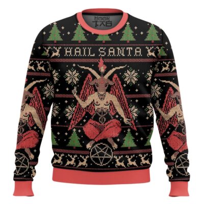 Satan Claus Hail Santa Ugly Christmas Sweater