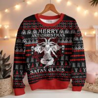 Hooktab Satanic Merry Antichristmas Ugly Christmas Sweater