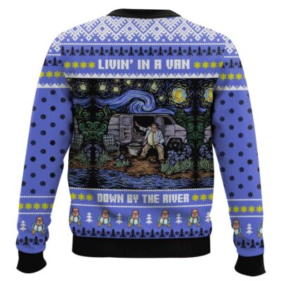 Hooktab Saturday Night Live Matt Foley Livin’ In A Van Down By The River Ugly Christmas Sweater