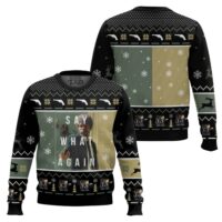 Hooktab Say What Again Pulp Fiction Ugly Christmas Sweater