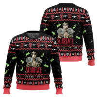 Hooktab Scarface 1983 Ugly Christmas Sweater