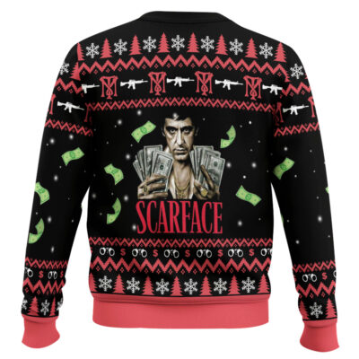 Hooktab Scarface 1983 Ugly Christmas Sweater
