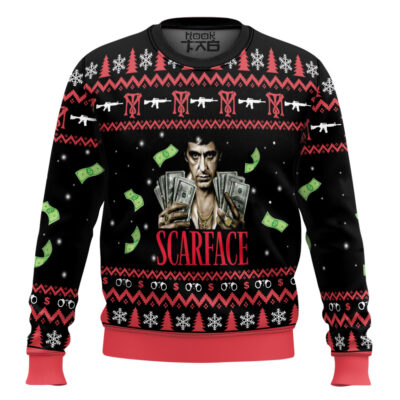 Scarface 1983 Ugly Christmas Sweater