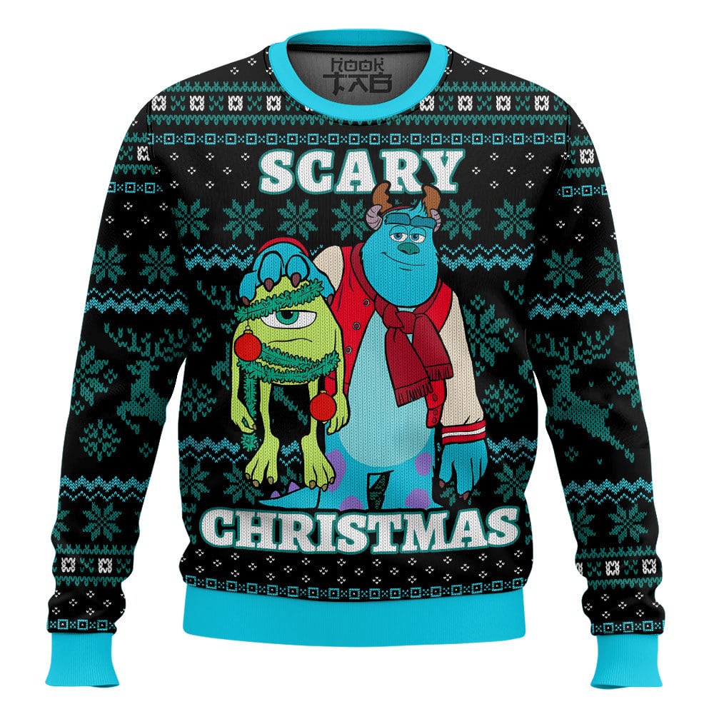 Hooktab Scary Christmas Monsters Inc Ugly Christmas Sweater Hooktab Scary Christmas Monsters Inc Ugly Christmas Sweater