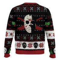Hooktab Scary Jason Voorhees Friday The 13th Ugly Christmas Sweater