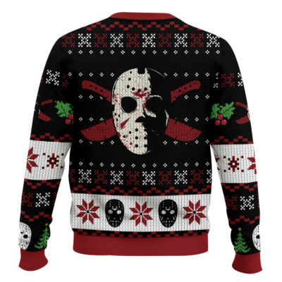 Hooktab Scary Jason Voorhees Friday The 13th Ugly Christmas Sweater