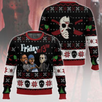 Hooktab Scary Jason Voorhees Friday The 13th Ugly Christmas Sweater