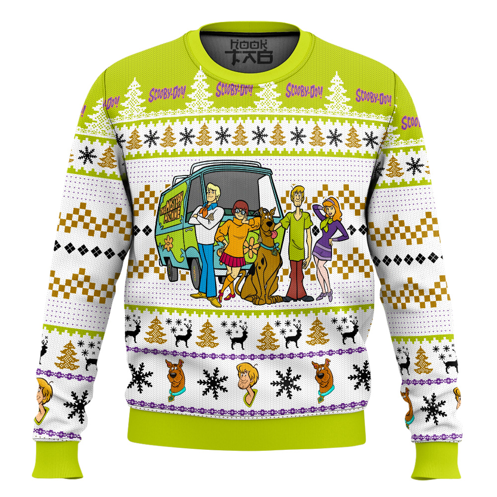 Hooktab Scooby Doo And Friends Ugly Christmas Sweater Hooktab Scooby Doo And Friends Ugly Christmas Sweater