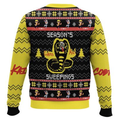 Hooktab Season’s Sweepings Cobra Kai Ugly Christmas Sweater