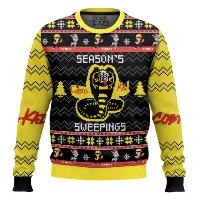 Season's Sweepings Cobra Kai Ugly Christmas Sweater