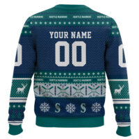 Hooktab Seattle Mariners - Custom Name And Number Ugly Sweater