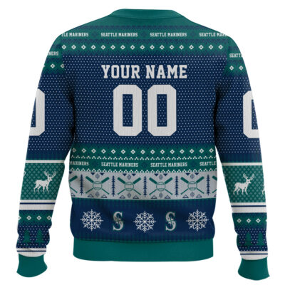 Hooktab Seattle Mariners – Custom Name And Number Ugly Sweater