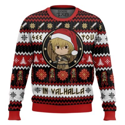 See You In Valhalla Vinland Saga Ugly Christmas Sweater
