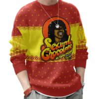 Hooktab Sexual Chocolate Coming To America Ugly Christmas Sweater