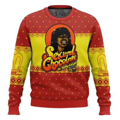 Sexual Chocolate Coming To America Ugly Christmas Sweater