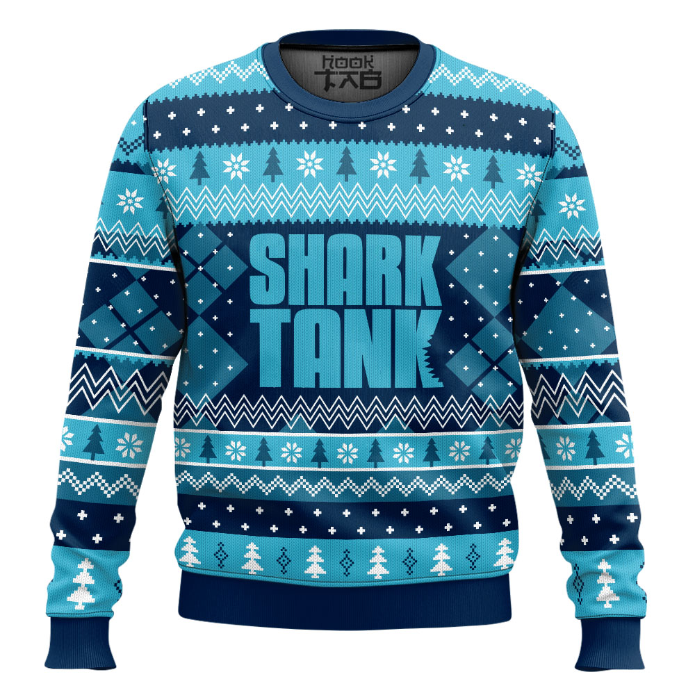 Hooktab Shark Tank Ugly Christmas Sweater Hooktab Shark Tank Ugly Christmas Sweater