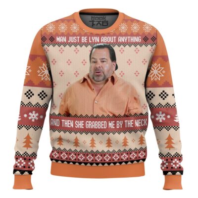 She Grab Me By My Neck Meme Ugly Christmas Sweater
