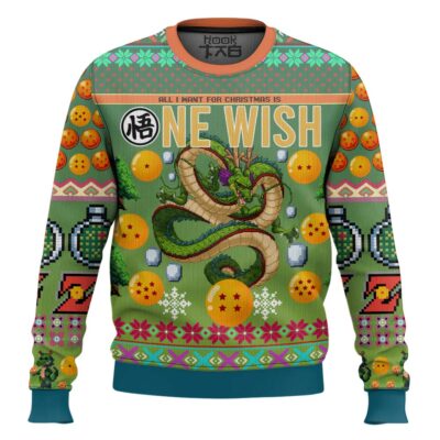 Shenron One Wish Dragon Ball Z Ugly Christmas Sweater